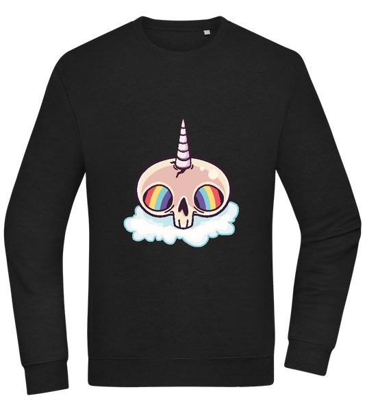 Unicorn Rainbow Design - Comfort Essential Unisex Sweater_BLACK_front