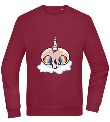 Unicorn Rainbow Design - Comfort Essential Unisex Sweater_BORDEAUX_front