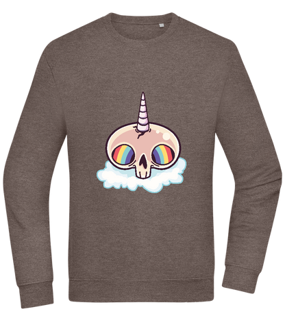 Unicorn Rainbow Design - Comfort Essential Unisex Sweater_CHARCOAL CHIN_front