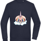 Unicorn Rainbow Design - Comfort Essential Unisex Sweater_FRENCH NAVY_front