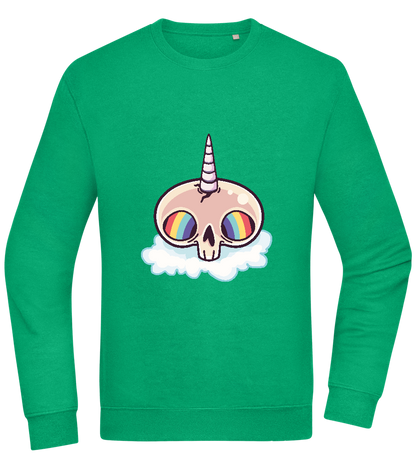 Unicorn Rainbow Design - Comfort Essential Unisex Sweater_MEADOW GREEN_front