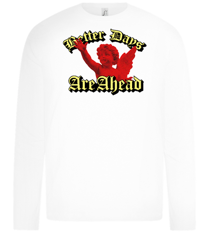 Better Days Design - Premium kids long sleeve t-shirt_WHITE_front