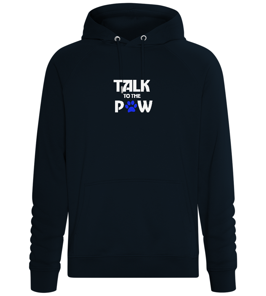 Talk to the Paw Design - Comfort unisex hoodie_BLACK_front