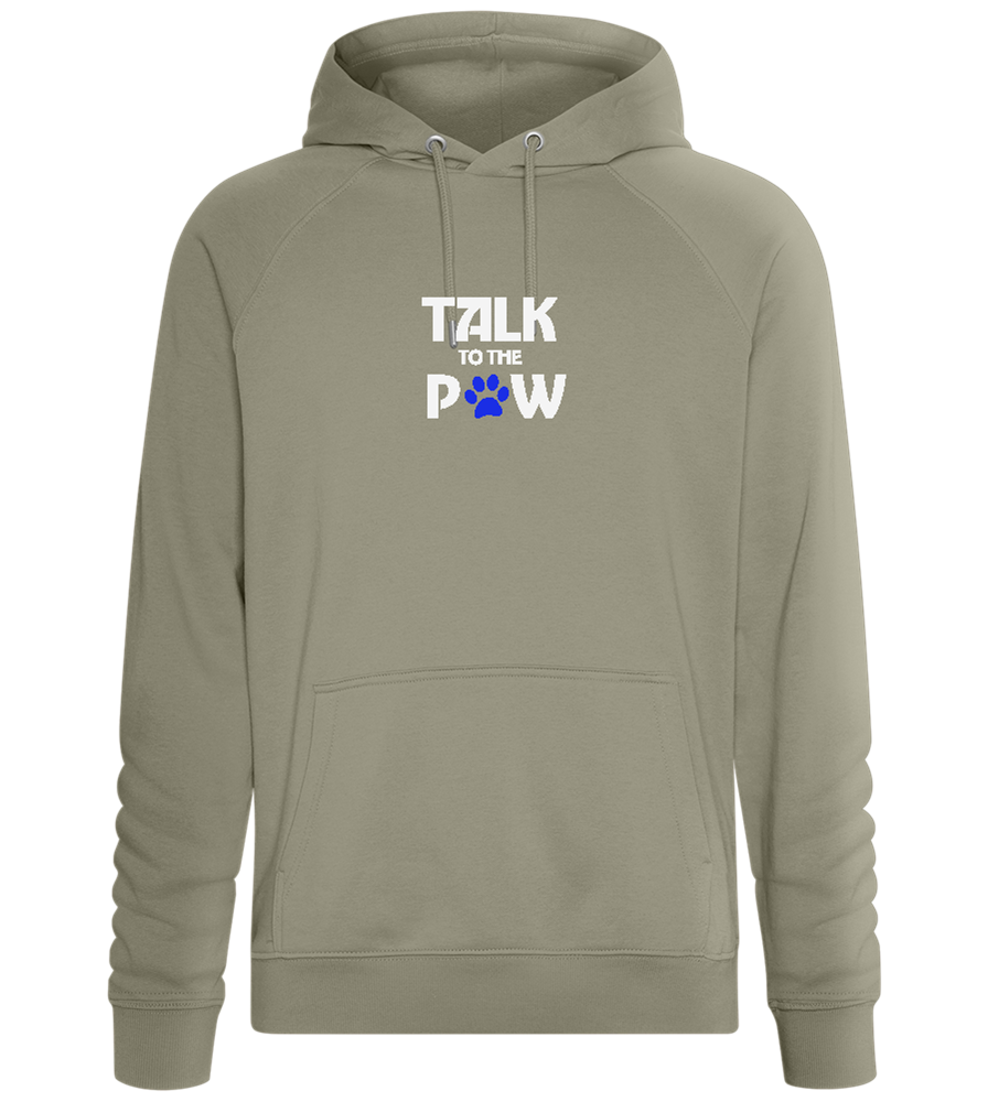 Talk to the Paw Design - Comfort unisex hoodie_KHAKI_front