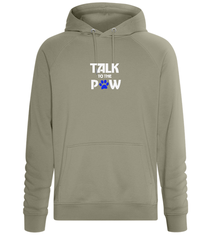 Talk to the Paw Design - Comfort unisex hoodie_KHAKI_front