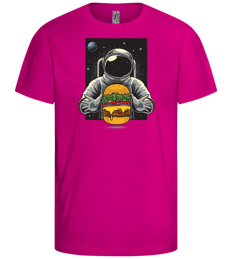 Spaceman Burger Design - Comfort girls' t-shirt_FUCHSIA_front