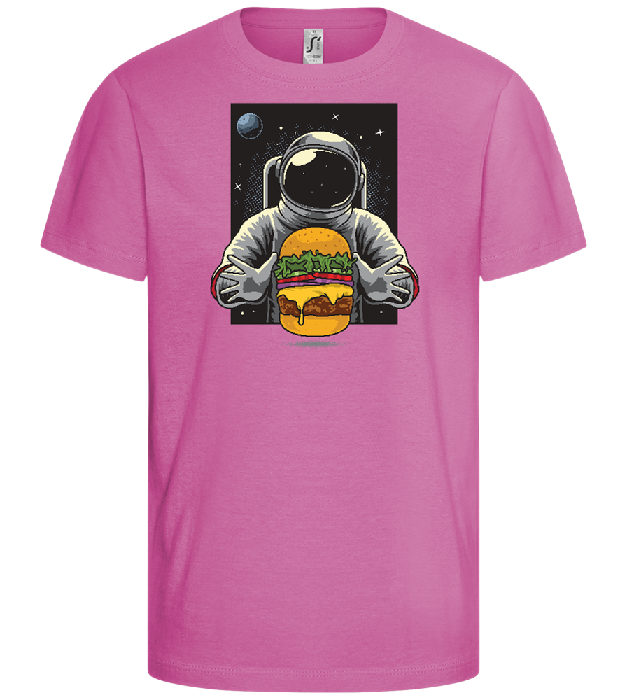 Spaceman Burger Design - Comfort girls' t-shirt_PINK ORCHID_front