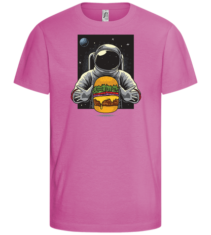 Spaceman Burger Design - Comfort girls' t-shirt_PINK ORCHID_front