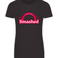 Let's Get Smashed Design - Basic women's fitted t-shirt_DEEP BLACK_front