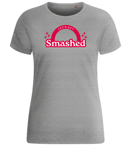 Let's Get Smashed Design - Basic women's fitted t-shirt_ORION GREY_front