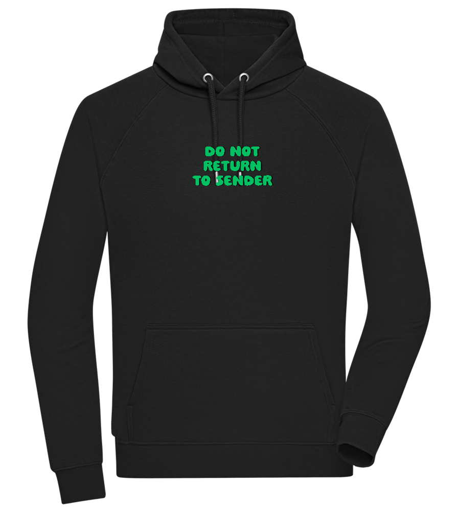 Do Not Return to Sender Design - Comfort unisex hoodie_BLACK_front