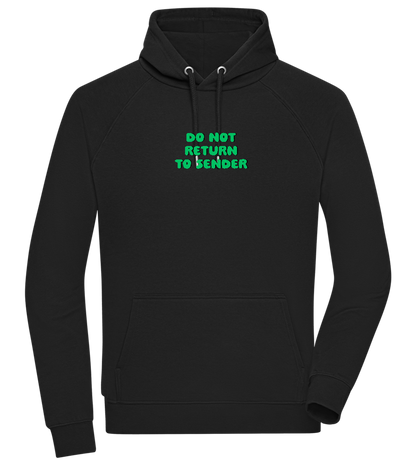 Do Not Return to Sender Design - Comfort unisex hoodie_BLACK_front