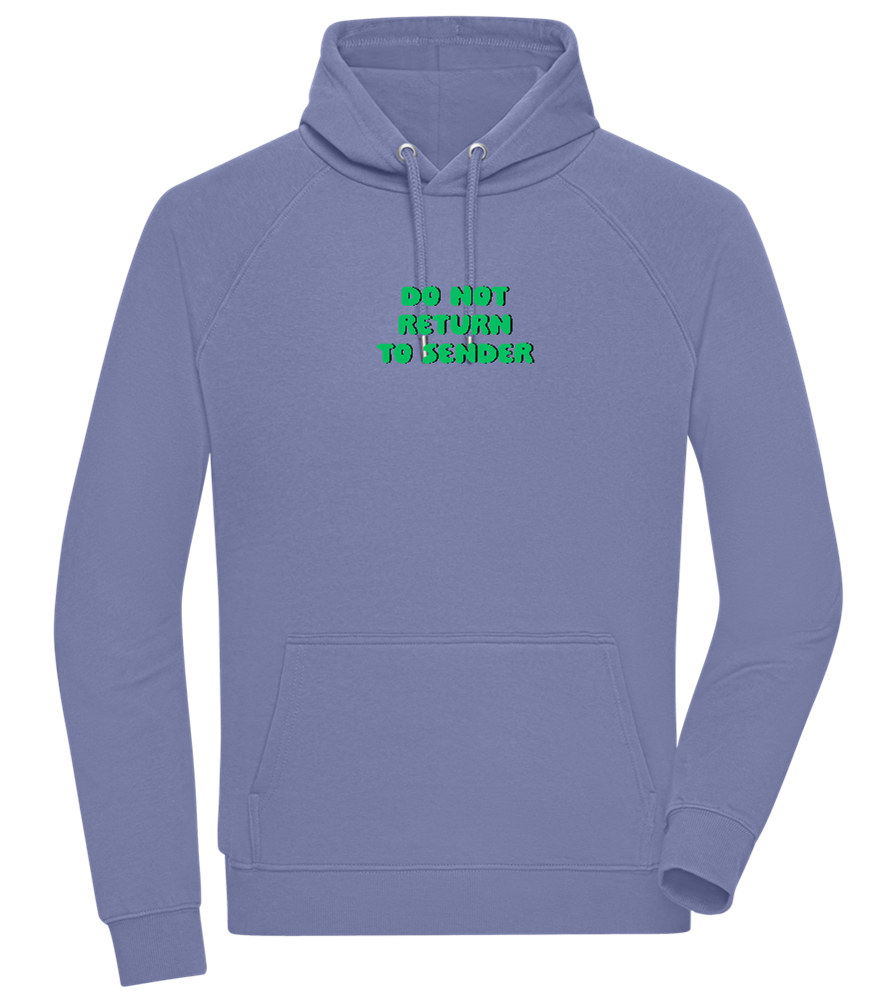 Do Not Return to Sender Design - Comfort unisex hoodie_BLUE_front