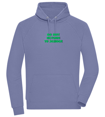 Do Not Return to Sender Design - Comfort unisex hoodie_BLUE_front