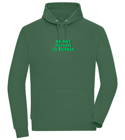 Do Not Return to Sender Design - Comfort unisex hoodie_GREEN BOTTLE_front