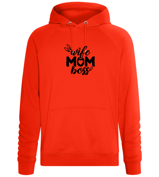 Wife Mom Boss Design - Comfort unisex hoodie_BURNT ORANGE_front