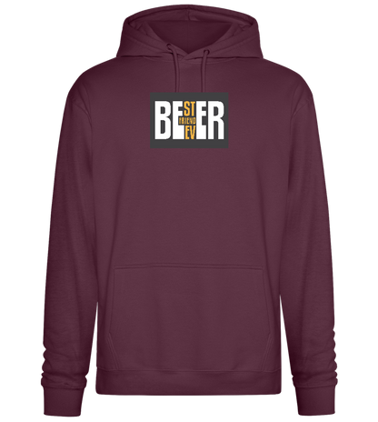 Beer Best Friend Ever Design - Premium Essential Unisex Hoodie_BORDEAUX_front