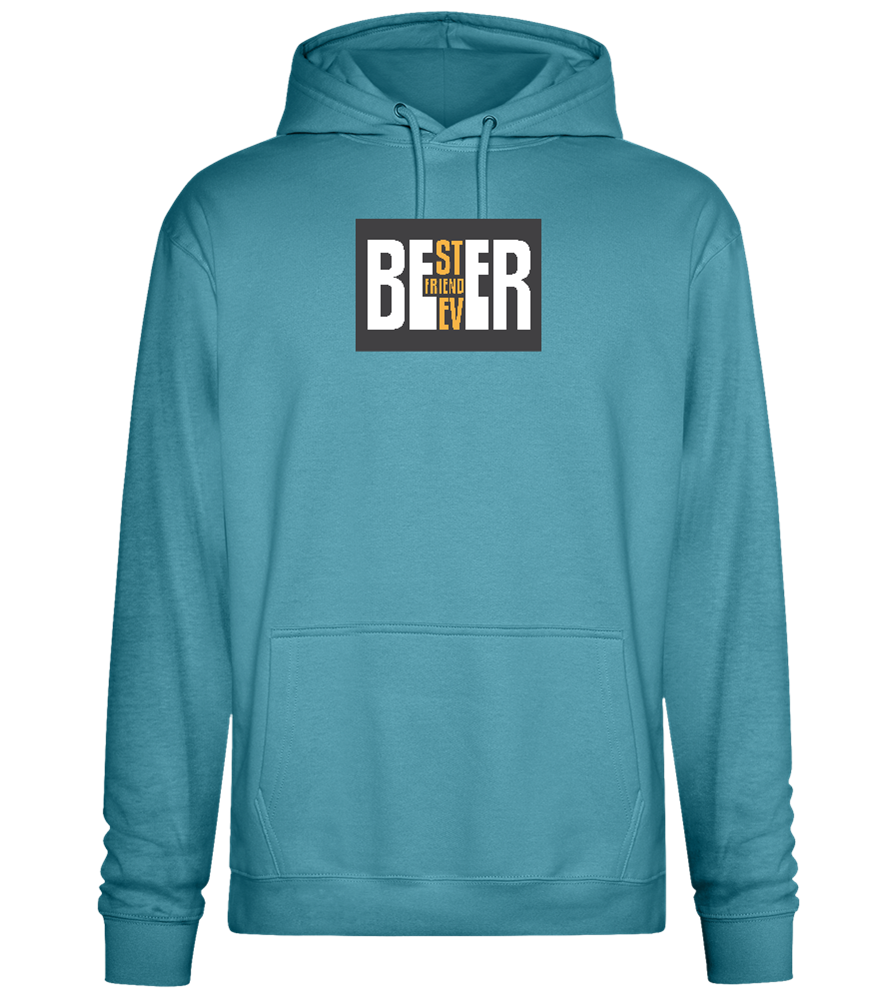 Beer Best Friend Ever Design - Premium Essential Unisex Hoodie_POOL BLUE_front