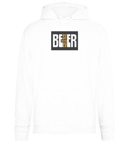 Beer Best Friend Ever Design - Premium Essential Unisex Hoodie_WHITE_front