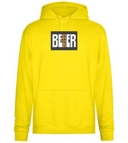 Beer Best Friend Ever Design - Premium Essential Unisex Hoodie_YELLOW_front