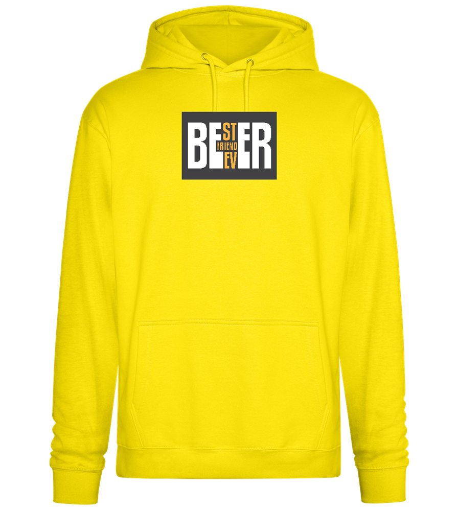 Beer Best Friend Ever Design - Premium Essential Unisex Hoodie_YELLOW_front