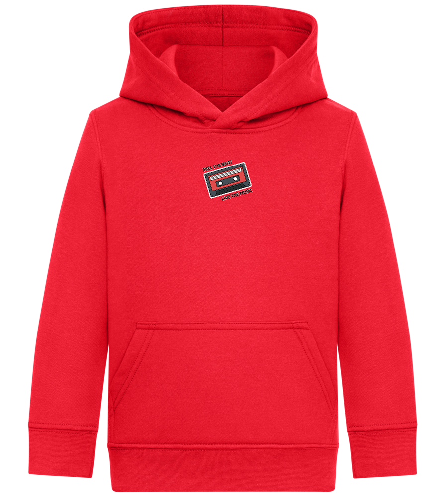 Feel the Beat Design - Comfort Kids Hoodie_BRIGHT RED_front