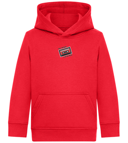 Feel the Beat Design - Comfort Kids Hoodie_BRIGHT RED_front