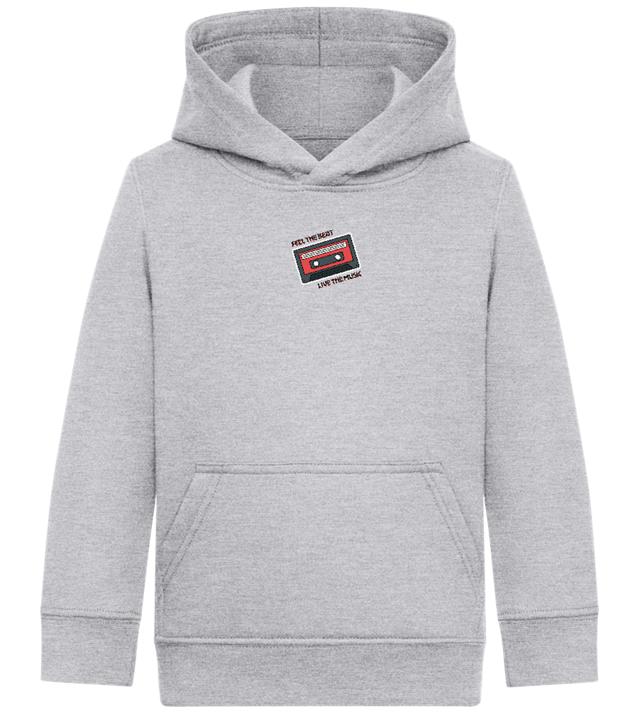 Feel the Beat Design - Comfort Kids Hoodie_ORION GREY II_front