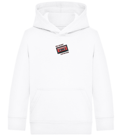 Feel the Beat Design - Comfort Kids Hoodie_WHITE_front