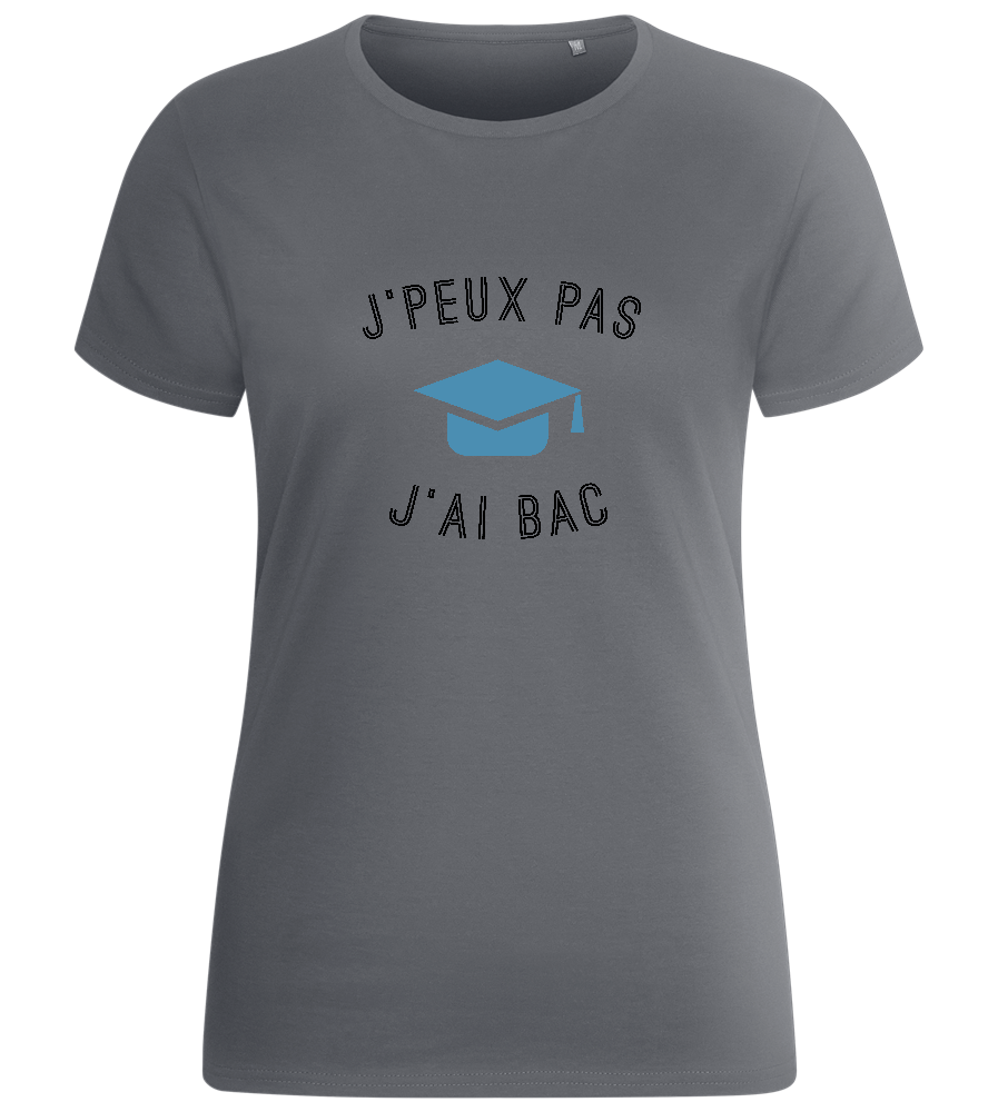 J'peux Pas J'ai Bac Design - Basic women's fitted t-shirt_MOUSE GREY_front