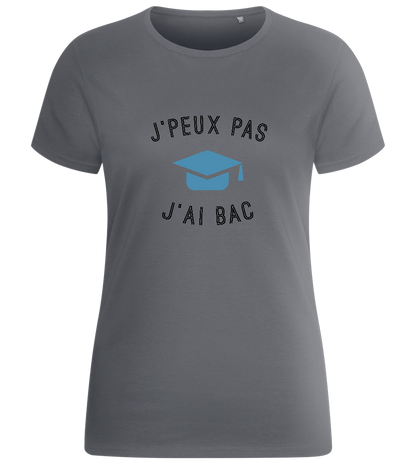 J'peux Pas J'ai Bac Design - Basic women's fitted t-shirt_MOUSE GREY_front