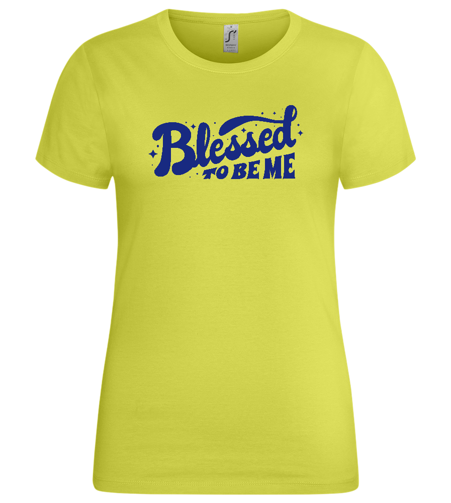 Blessed to be Me Design - Premium women's t-shirt_GREEN APPLE_front