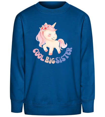 Cool Big Sister Unicorn Design - Comfort Kids Sweater_ROYAL_front