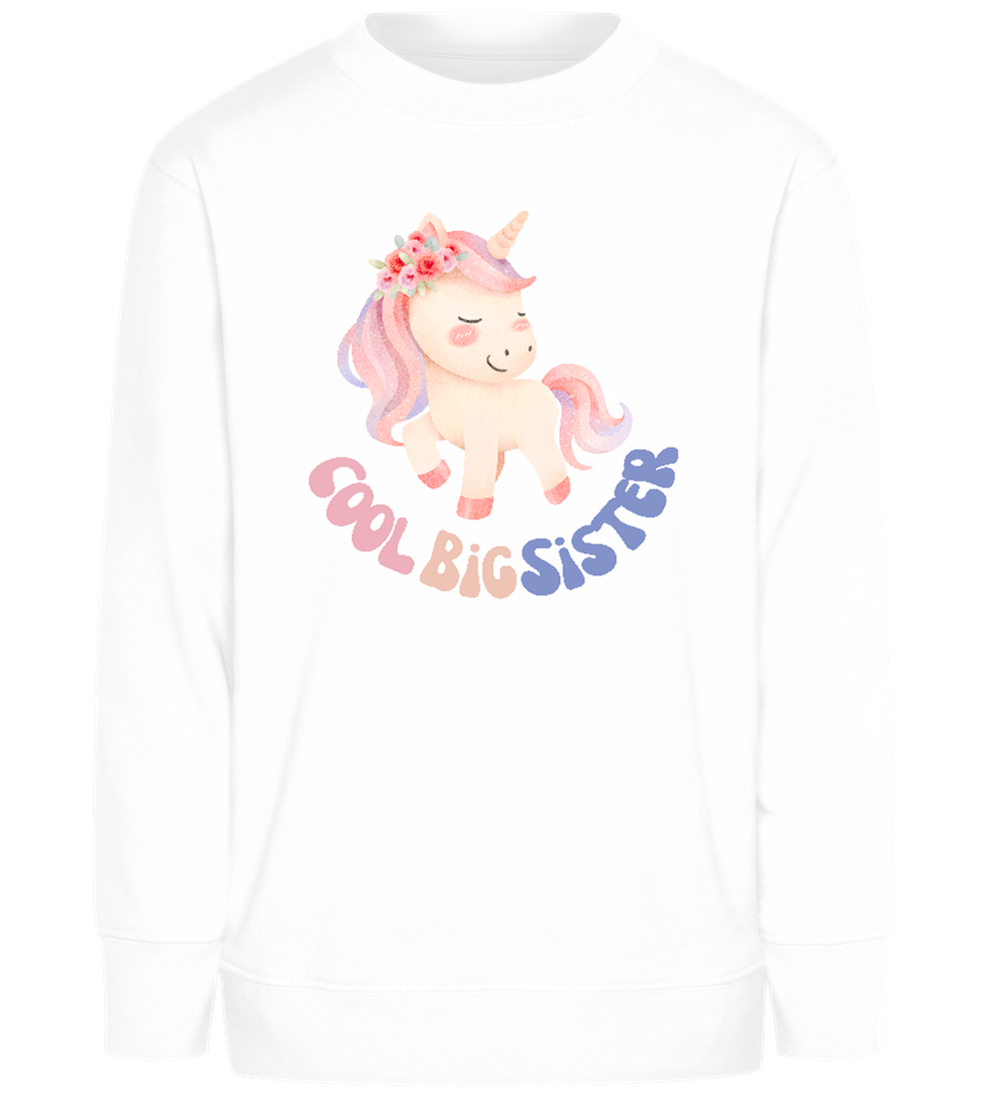 Cool Big Sister Unicorn Design - Comfort Kids Sweater_WHITE_front