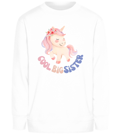 Cool Big Sister Unicorn Design - Comfort Kids Sweater_WHITE_front