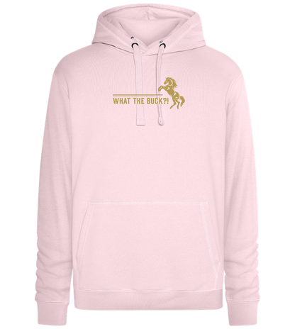 What The Buck Design - Premium unisex hoodie_LIGHT PEACH ROSE_front