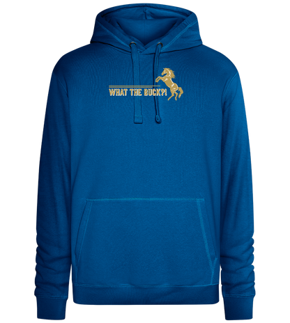 What The Buck Design - Premium unisex hoodie_ROYAL_front