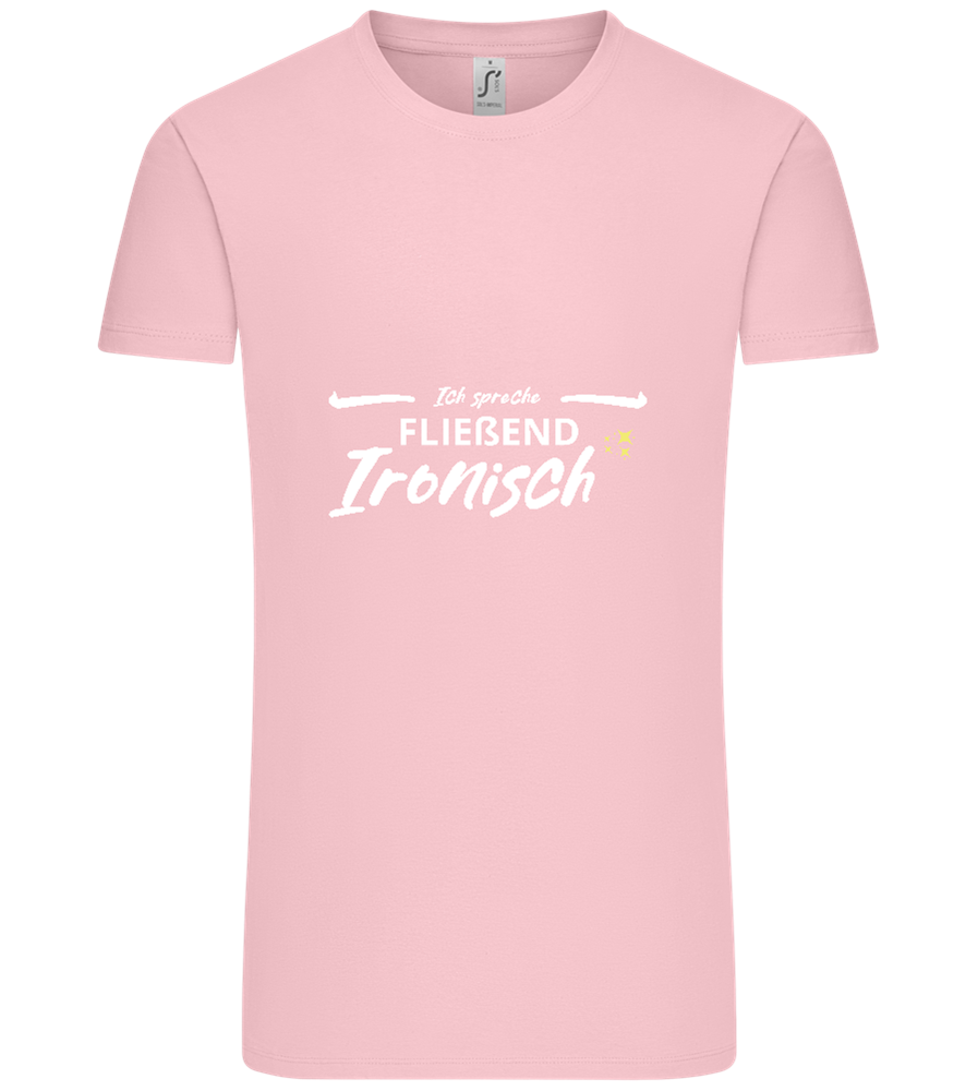 Fluently Ironic Design - Comfort Unisex T-Shirt_CANDY PINK_front