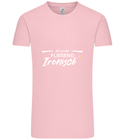 Fluently Ironic Design - Comfort Unisex T-Shirt_CANDY PINK_front