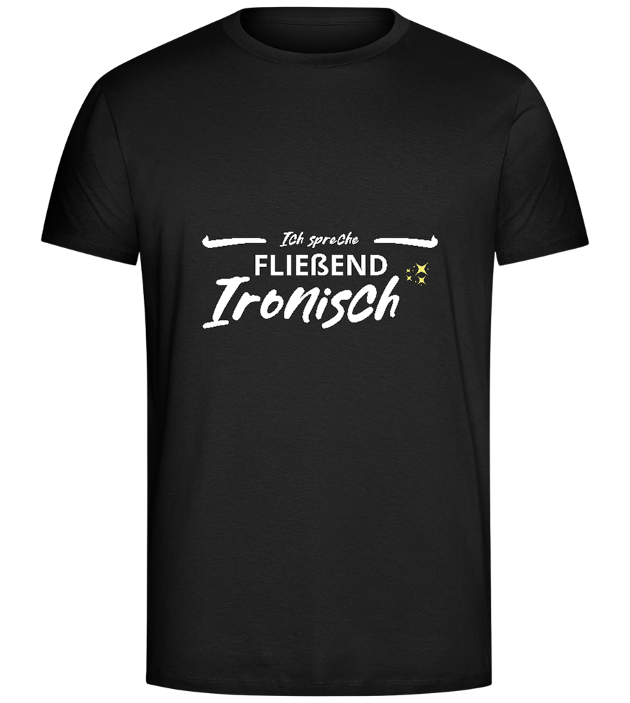 Fluently Ironic Design - Comfort Unisex T-Shirt_DEEP BLACK_front