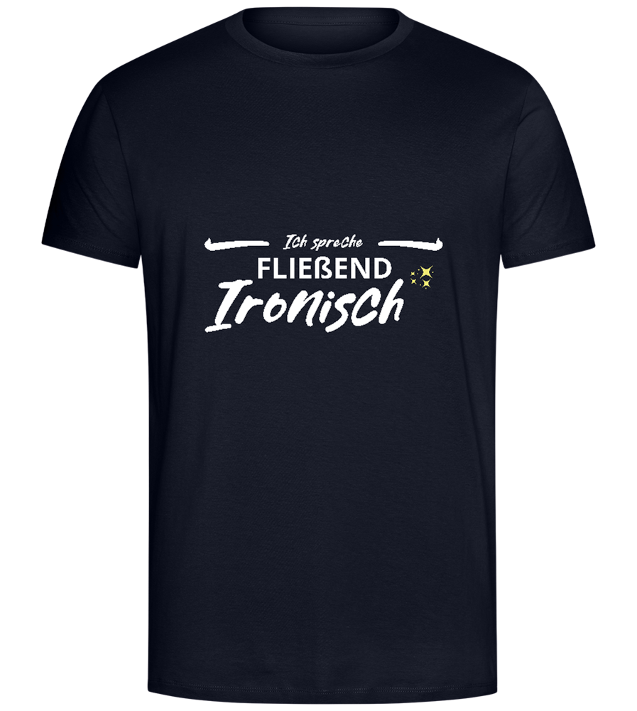 Fluently Ironic Design - Comfort Unisex T-Shirt_FRENCH NAVY_front