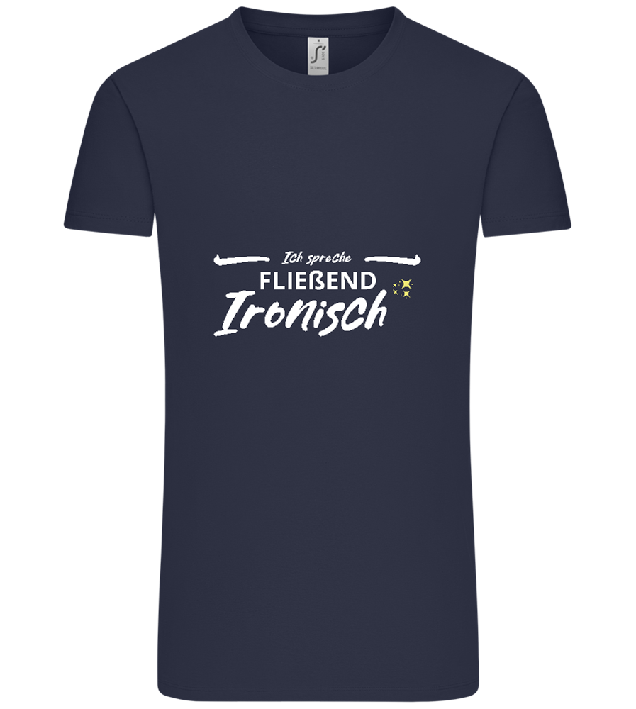 Fluently Ironic Design - Comfort Unisex T-Shirt_FRENCH NAVY_front