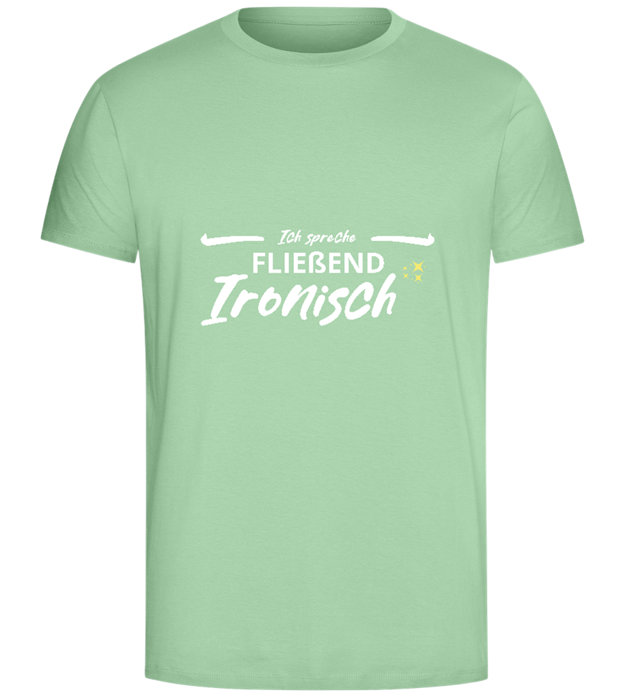 Fluently Ironic Design - Comfort Unisex T-Shirt_ICE GREEN_front