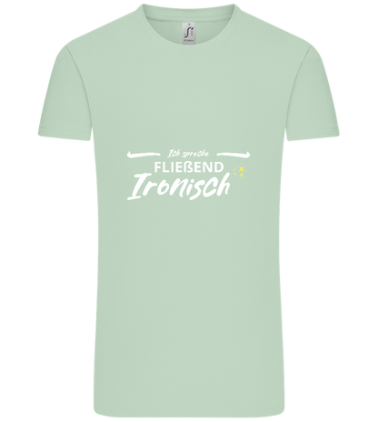 Fluently Ironic Design - Comfort Unisex T-Shirt_ICE GREEN_front