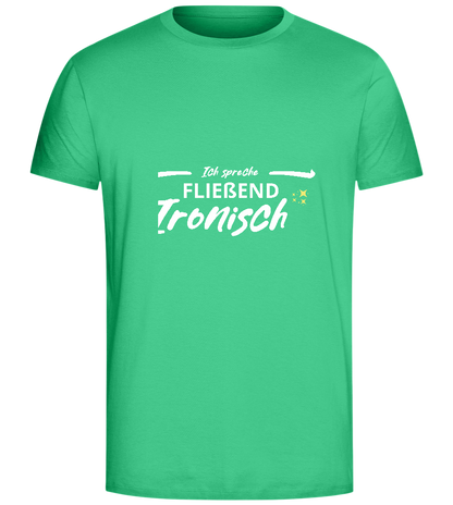 Fluently Ironic Design - Comfort Unisex T-Shirt_SPRING GREEN_front