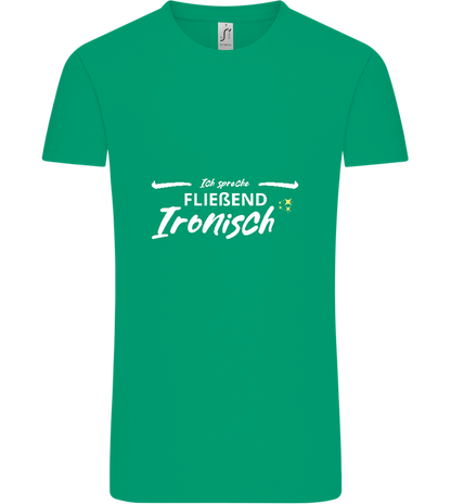 Fluently Ironic Design - Comfort Unisex T-Shirt_SPRING GREEN_front