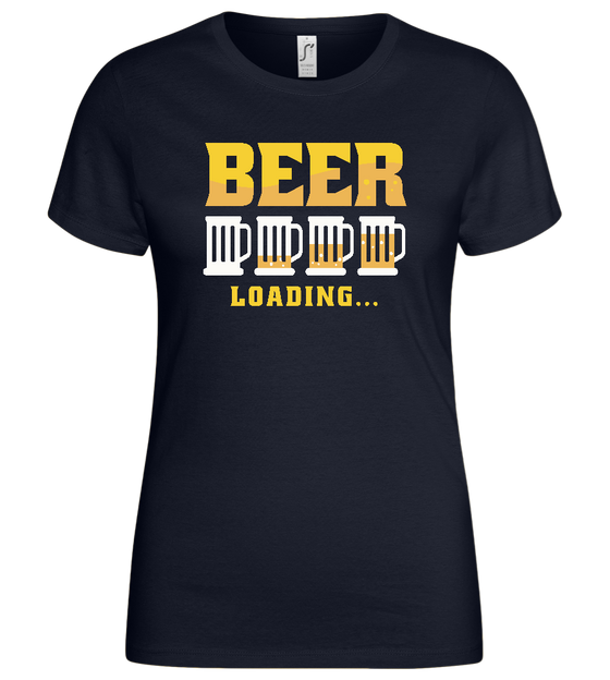 Beer Loading Design - Basic women's t-shirt_FRENCH NAVY_front
