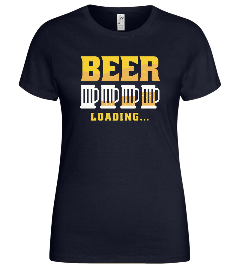 Beer Loading Design - Basic women's t-shirt_FRENCH NAVY_front