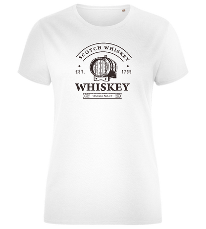 Scotch Whiskey Design - Comfort women's fitted t-shirt_WHITE_front