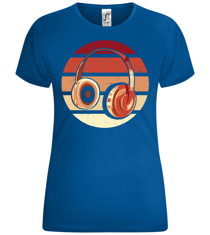 Retro Headphones Design - Comfort women's t-shirt_ROYAL_front